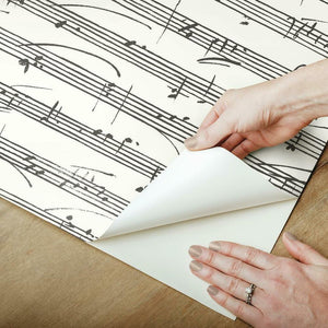 Music Notes Peel + Stick Wallpaper