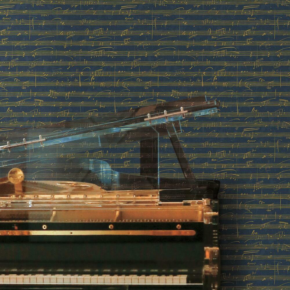 Music Notes Peel + Stick Wallpaper