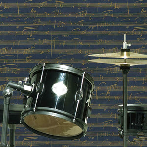Music Notes Peel + Stick Wallpaper