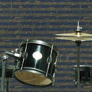 Music Notes Peel + Stick Wallpaper