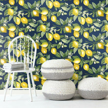 Load image into Gallery viewer, Lemon Zest Peel + Stick Wallpaper
