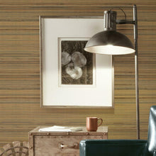 Load image into Gallery viewer, Faux Bamboo Grasscloth Peel + Stick Wallpaper
