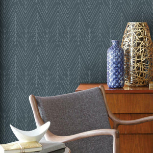 Herringbone Twigs Peel + Stick Wallpaper