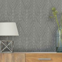 Load image into Gallery viewer, Herringbone Twigs Peel + Stick Wallpaper

