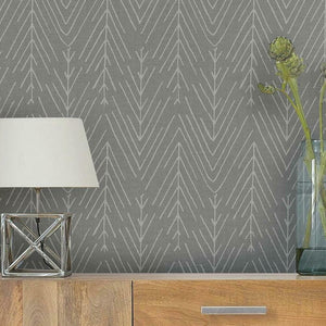 Herringbone Twigs Peel + Stick Wallpaper