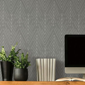 Herringbone Twigs Peel + Stick Wallpaper