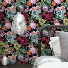 Load image into Gallery viewer, Vintage Blooms Peel + Stick Wallpaper
