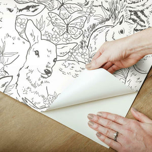 Sketched Woodland Peel + Stick Wallpaper