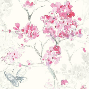 Spring Cherry Blossoms Peel + Stick Wallpaper