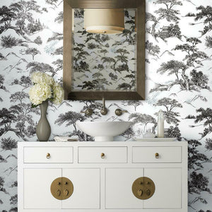 Oriental Toile Peel + Stick Wallpaper