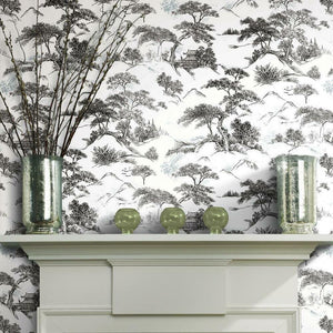 Oriental Toile Peel + Stick Wallpaper