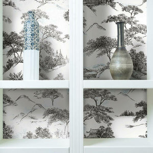 Oriental Toile Peel + Stick Wallpaper