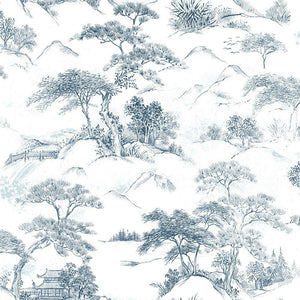 Oriental Toile Peel + Stick Wallpaper