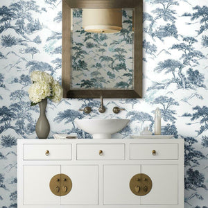 Oriental Toile Peel + Stick Wallpaper