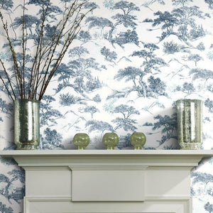 Oriental Toile Peel + Stick Wallpaper