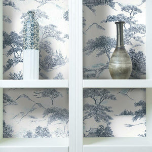 Oriental Toile Peel + Stick Wallpaper