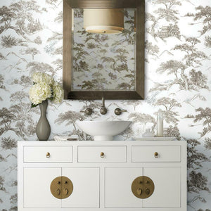 Oriental Toile Peel + Stick Wallpaper