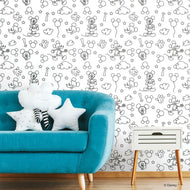 Mickey Mouse Line Art Peel + Stick Wallpaper