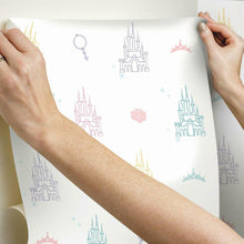 Load image into Gallery viewer, Disney Princess Castle Peel + Stick Wallpaper
