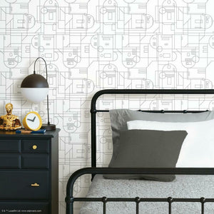 Star Wars R2D2 Geometric Peel + Stick Wallpaper