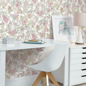 Disney Princess Royal Floral Peel + Stick Wallpaper