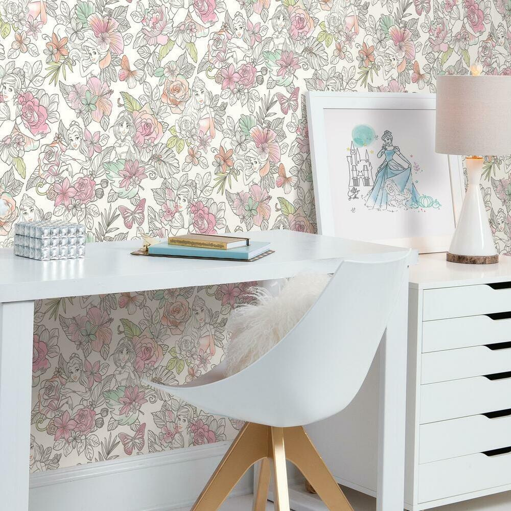 Disney Princess Royal Floral Peel + Stick Wallpaper