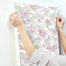 Load image into Gallery viewer, Disney Princess Royal Floral Peel + Stick Wallpaper
