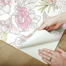 Load image into Gallery viewer, Disney Princess Royal Floral Peel + Stick Wallpaper
