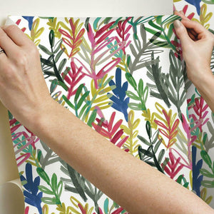 Waverly Vibrant Canvas Peel + Stick Wallpaper