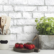 White Brick Peel + Stick Wallpaper